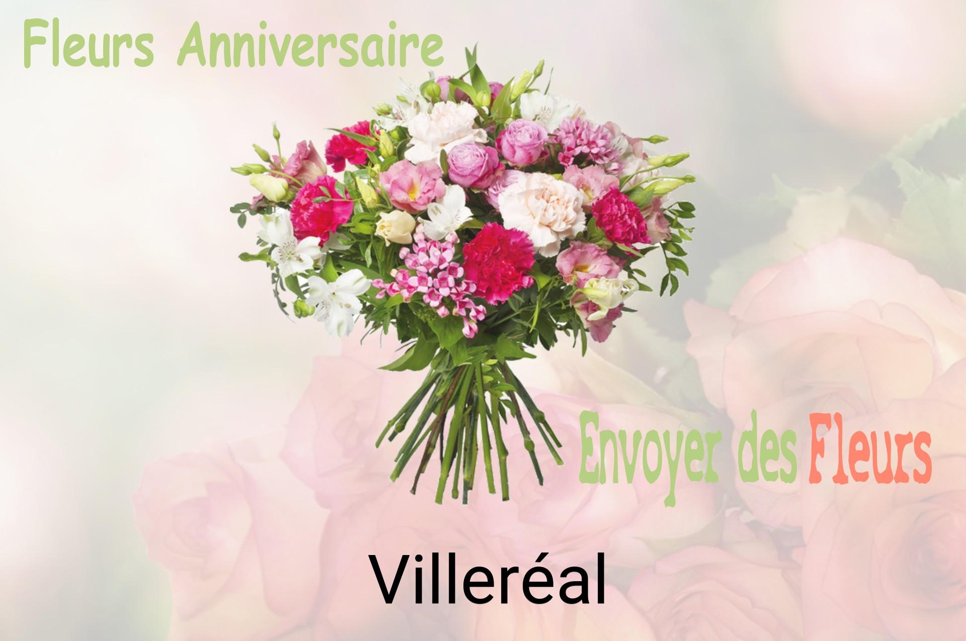 Bouquet de fleurs d’anniversaire livré à Villeréal