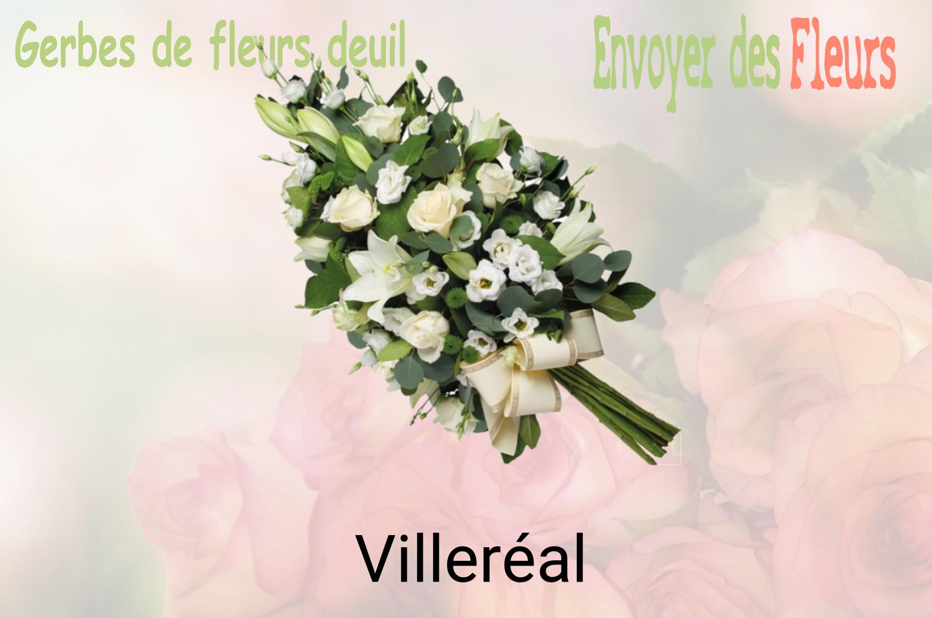 Gerbe de fleurs de deuil livrée à Villeréal